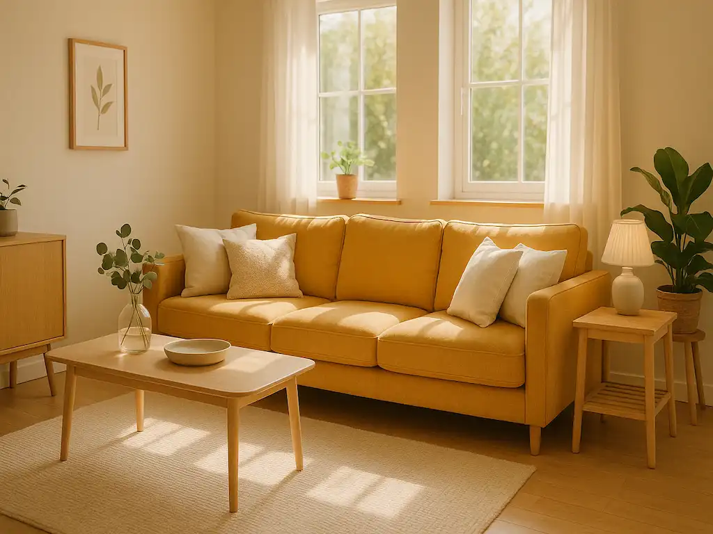 Technician performing professional upholstery cleaning on a fabric sofa in a Tauranga home using safe, eco-friendly cleaning solutions.