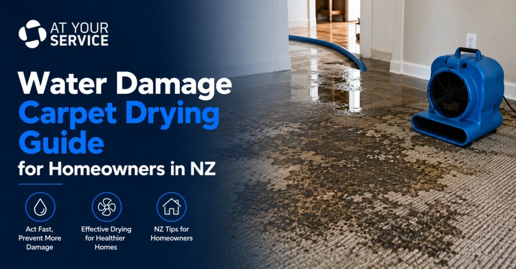 water damage carpet drying