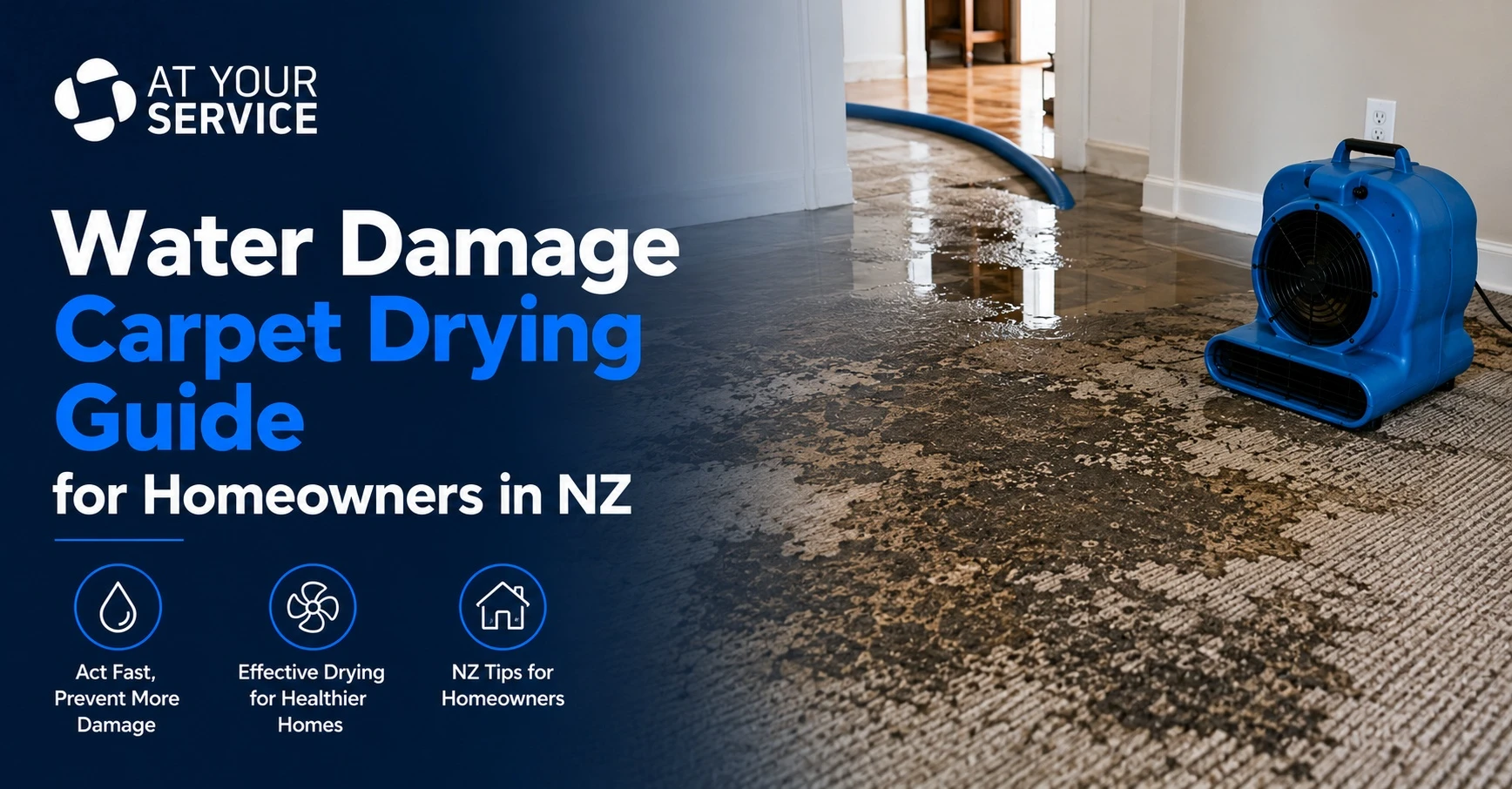 water damage carpet drying